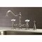 Kingston Brass KS3276PXBS Restoration 8" Bridge Kitchen Faucet W/ Sprayer, Nickel KS3276PXBS - alternate 5